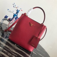 프라다 PRADA 파니에 미디엄 가죽 핸드백 1BA212