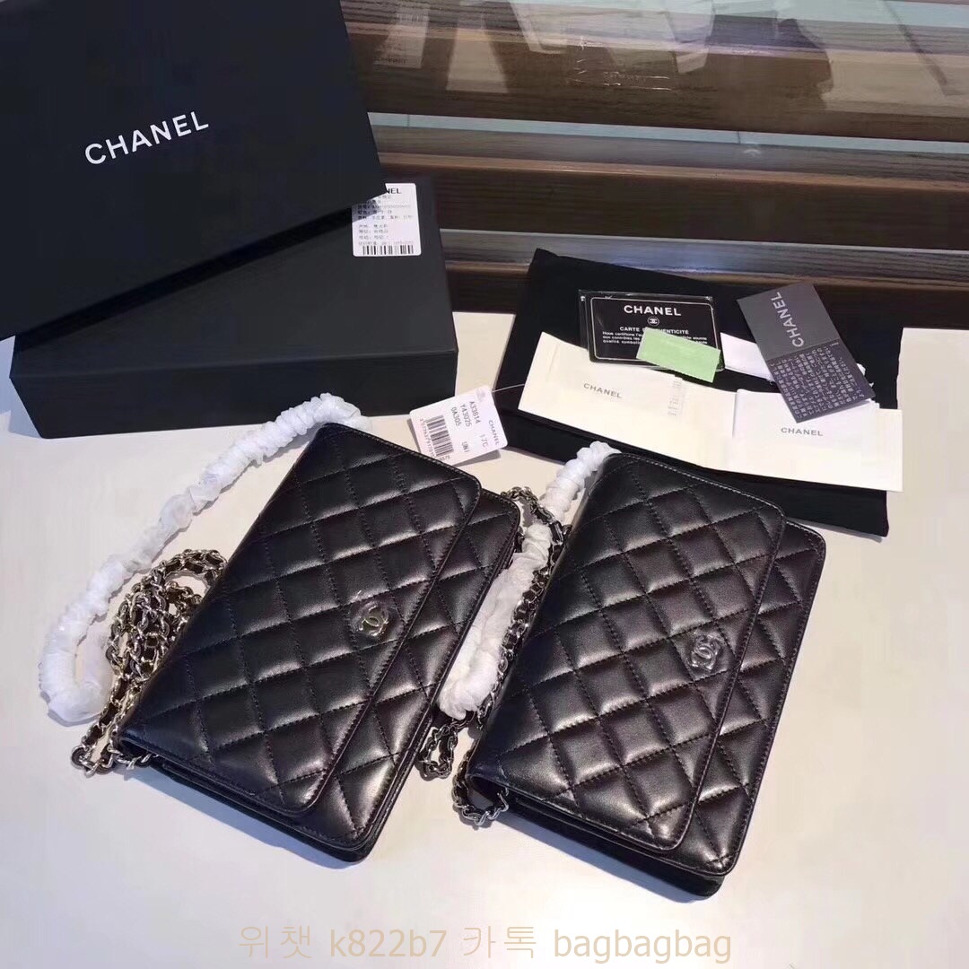 샤넬 CHANEL WOC 체인 크로스백 금장/은장