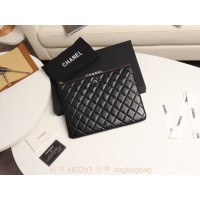 샤넬 CHANEL  램스킨/캐비어 클러치백 금장/은장