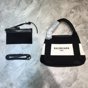 발렌시아가 BALENCIAGA 네이비 카바스 토트백 미니