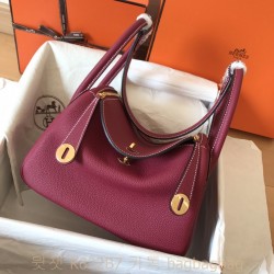 에르메스 HERMES 린디 Lindy Togo가죽 금장 은장