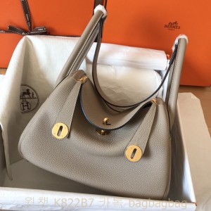 에르메스 HERMES 린디 Lindy Togo가죽 금장 은장