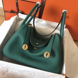 에르메스 HERMES 린디 Lindy Togo가죽 금장 은장