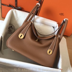 에르메스 HERMES 린디 Lindy Togo가죽 금장 은장