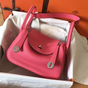 에르메스 HERMES 린디 Lindy Togo가죽 금장 은장