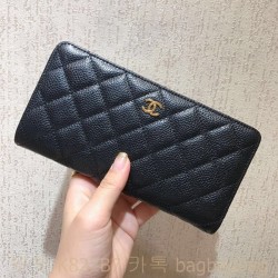 샤넬 CHANEL 장지갑  은장 금장