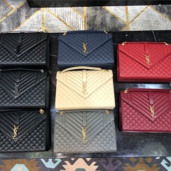 입생로랑 YSL 엔벨로프 마틀라세 라지 숄더백 487206 487198