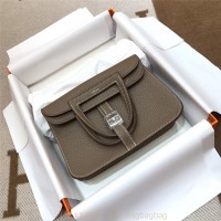 에르메스 HERMES 미니 할잔백 togo가죽 금장 은장 22cm