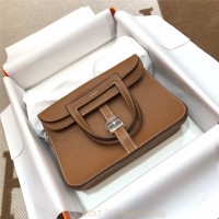 에르메스 HERMES 미니 할잔백 togo가죽 금장 은장 22cm