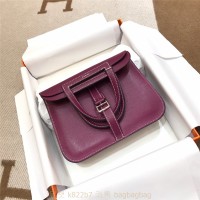 에르메스 HERMES 미니 할잔백 Swift가죽 금장 은장 22cm