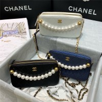 샤넬 CHANEL 진주장식 채인 크로스백 