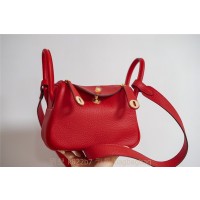 에르메스 HERMES 린디 Mini Lindy Togo가죽 금장 은장