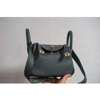 에르메스 HERMES 린디 Mini Lindy Togo가죽 금장 은장