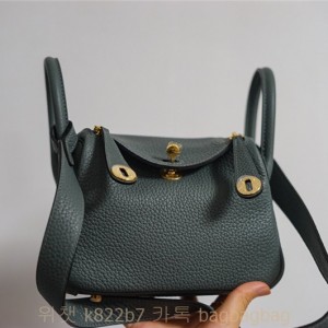 에르메스 HERMES 린디 Mini Lindy Togo가죽 금장 은장