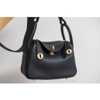 에르메스 HERMES 린디 Mini Lindy Togo가죽 금장 은장