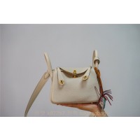 에르메스 HERMES 린디 Mini Lindy Togo가죽 금장 은장