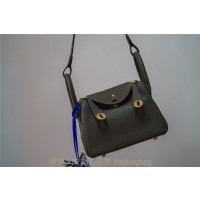 에르메스 HERMES 린디 Mini Lindy Togo가죽 금장 은장