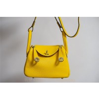 에르메스 HERMES 린디 Mini Lindy Togo가죽 금장 은장