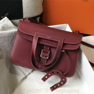 에르메스 HERMES 할잔백 togo가죽 금장 은장 30cm
