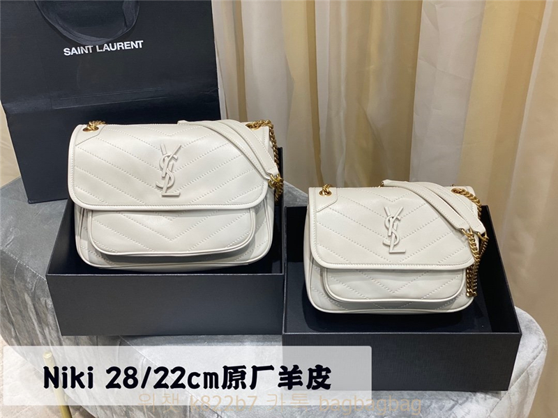 입생로랑 YSL 533037  22CM 니키 베이비 램스킨 숄더백 니키가방