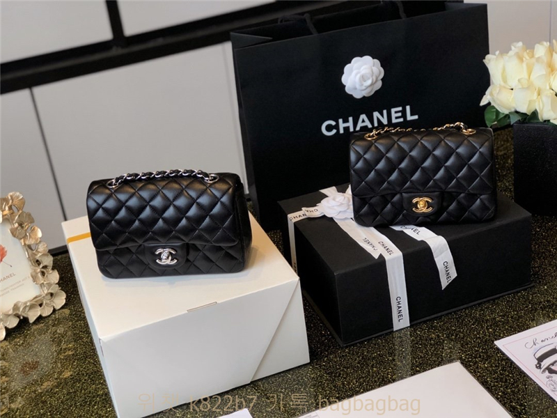 샤넬 CHANEL 클래식백 캐비어 램스킨 금장 은장 20cm