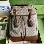 구찌 GUCCI  GG 슈프림 남성 백팩 미듐 696013