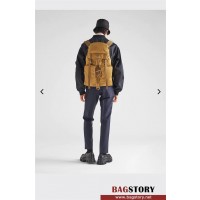 프라다 PRADA 남성 남자 2VZ019 테크니컬 지퍼 포켓 백팩 