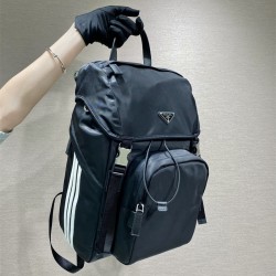 프라다 PRADA 남성 남자 2VZ135 리나일론 삼각 로고 백팩 아디다스