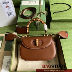 구찌 GUCCI  뱀부 1947  스몰 탑 핸들백 675797