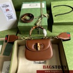 구찌 GUCCI 뱀부 1947 미니 탑 핸들백 686864