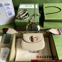 구찌 GUCCI 뱀부 1947 미니 탑 핸들백 686864