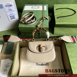 구찌 GUCCI 뱀부 1947 미니 탑 핸들백 686864