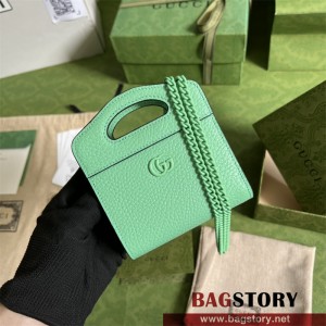 구찌 GUCCIGG 마몽 탑 핸들 카드 케이스 지갑 701074