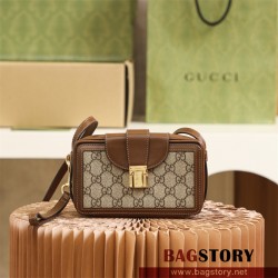 구찌 GUCCI 614368 GG 수프림 클래스프 클로저 미니백