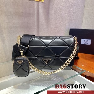 프라다 여성 시스템 패치워크 숄더백 1BD291