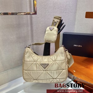 프라다 삼각로고 패딩 패치워크 숄더백 1BC151