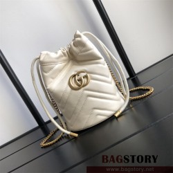 구찌 GUCCI GG 마몽 마틀라세 미니 버킷백 575163