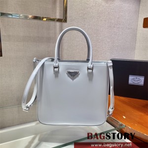 프라다 브러쉬드 레더 토트백 이너백 백인백 1BA330