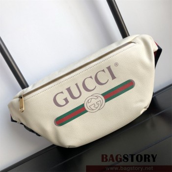 구찌 GUCCI 프린트 레더 벨트백 493869