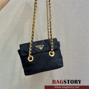프라다 퀄팅 나일론 체인 숄더백 1BD623