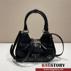 프라다 문 리나일론 가죽가방 숄더백 버클문백 1BA381