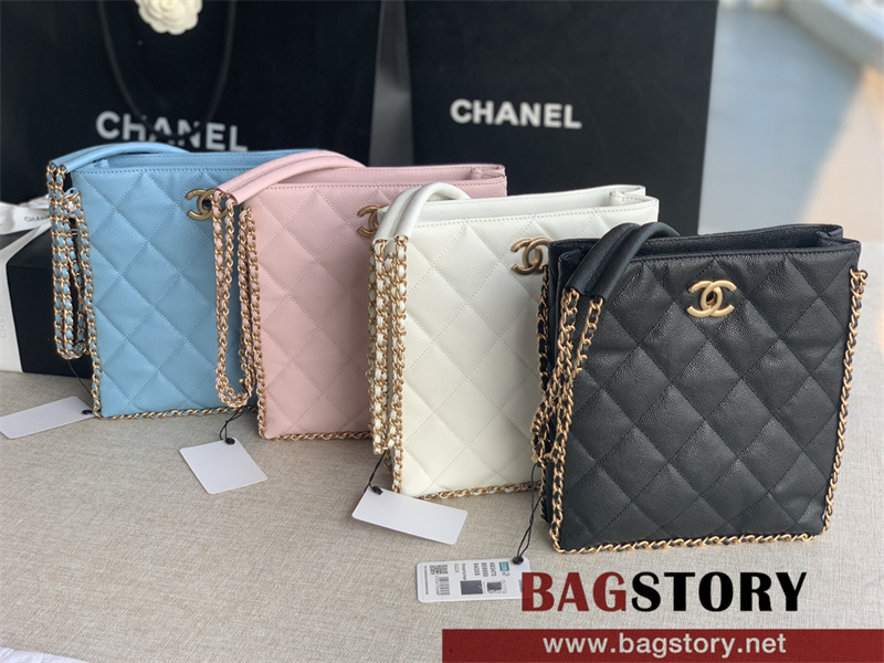 샤넬 CHANEL  캐비어 체인 스몰 쇼핑백 AS3470