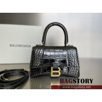 발렌시아가 BALENCIAGA 아워글레스 탑핸들백 스몰 19CM
