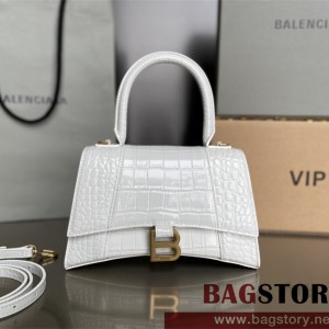 발렌시아가 BALENCIAGA 아워글레스 탑핸들백 미디움 23CM 
