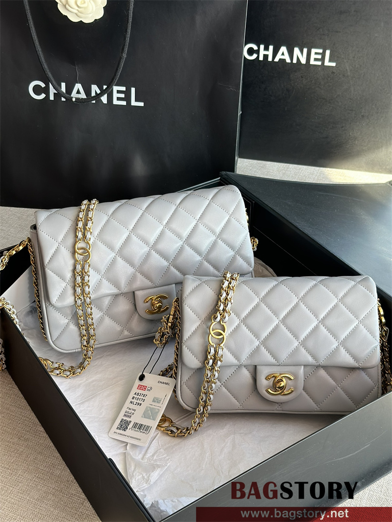 샤넬 CHANEL  캐비어 더블체인 스몰 플랩백 AS3777