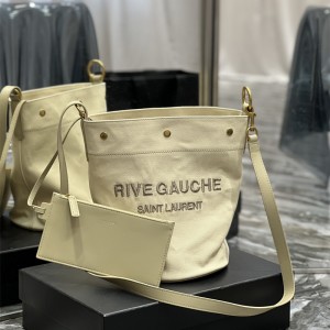 입생로랑 YSL 669299 엠브로이드 캔버스 리브 고쉬 버킷백 