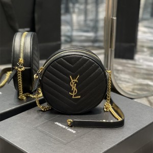입생로랑 YSL 610436 여성 라운드 카메라 크로스백 