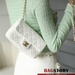샤넬 CHANEL 골드볼 램스킨 클래식백 20CM