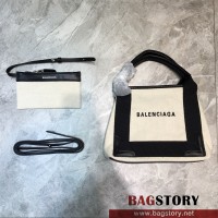 발렌시아가 BALENCIAGA 네이비 카바스 토트백 미니 