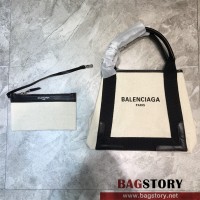 발렌시아가 BALENCIAGA 네이비 카바스 토트백 미디움